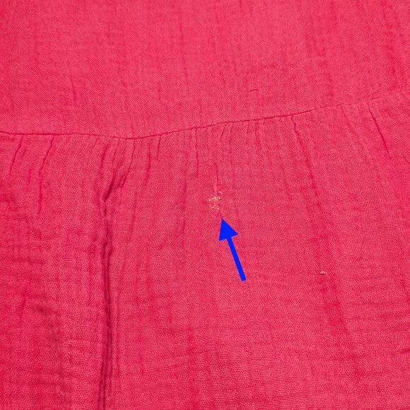 Marine Layer Willow Tiered Button-Up Midi Dress in Red - Picture 14 of 16